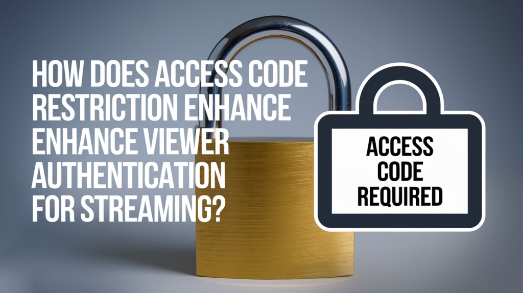 How Does Access Code Restriction Enhance Viewer Authentication for Streaming